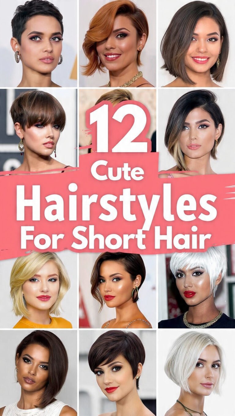 💇‍♀️ 12 Cute Hairstyles For Short Hair