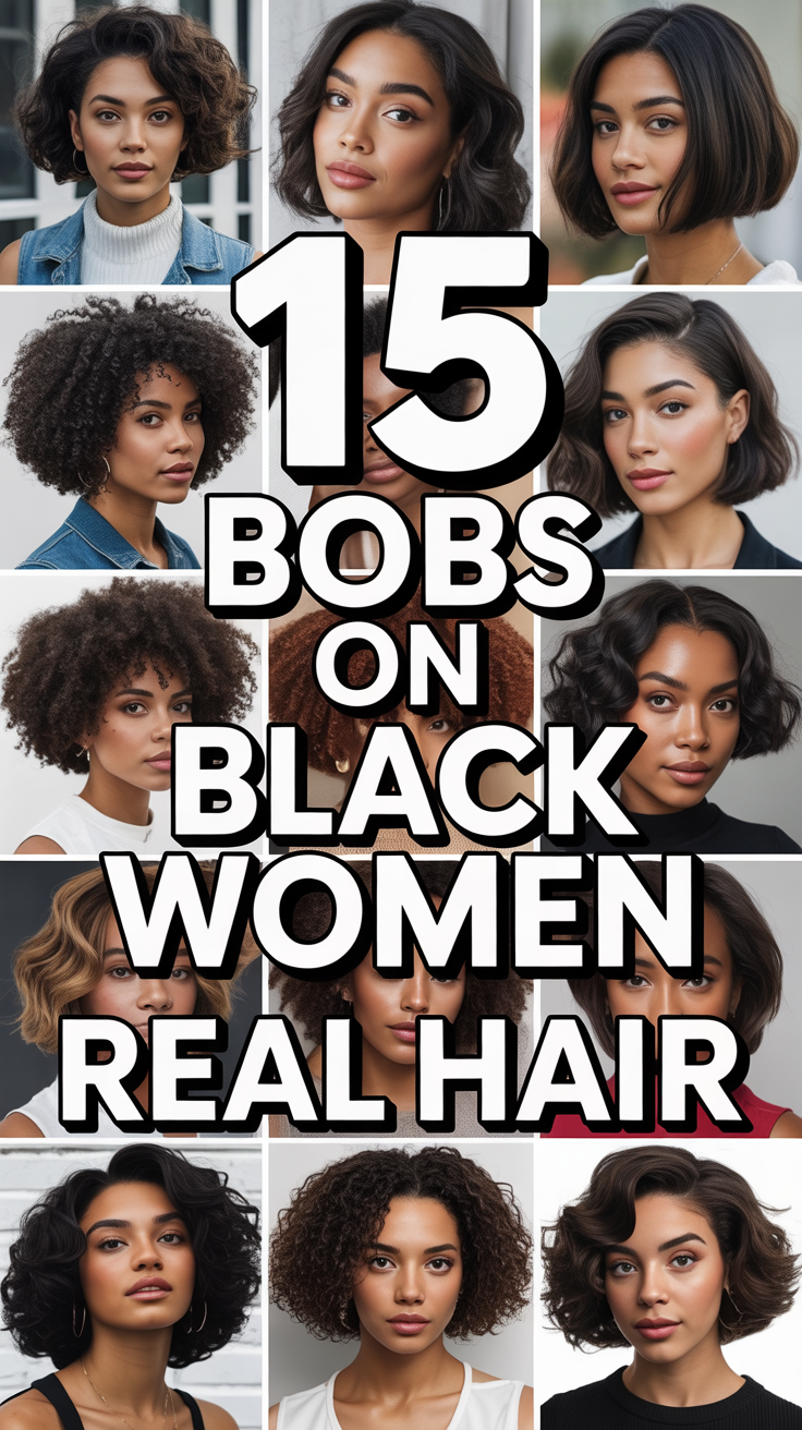 💇🏽‍♀️ 15 Bobs On Black Women Real Hair