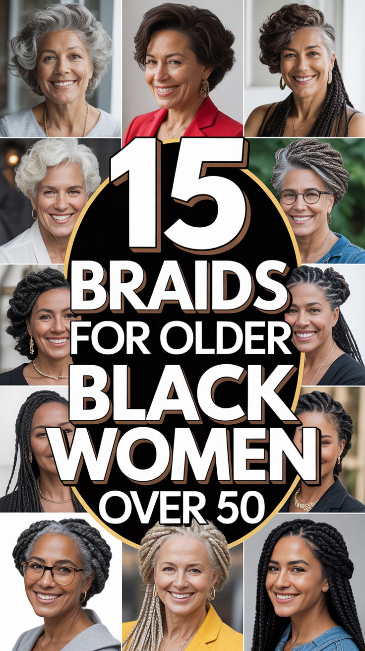 ✨ 15 Braids For Older Black Women Over 50