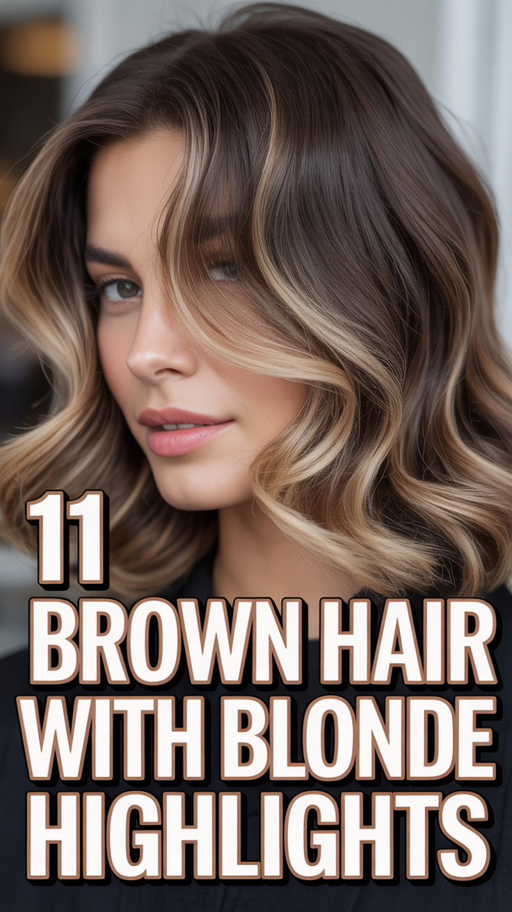 👩🏻 11 Brown Hair With Blonde Highlights