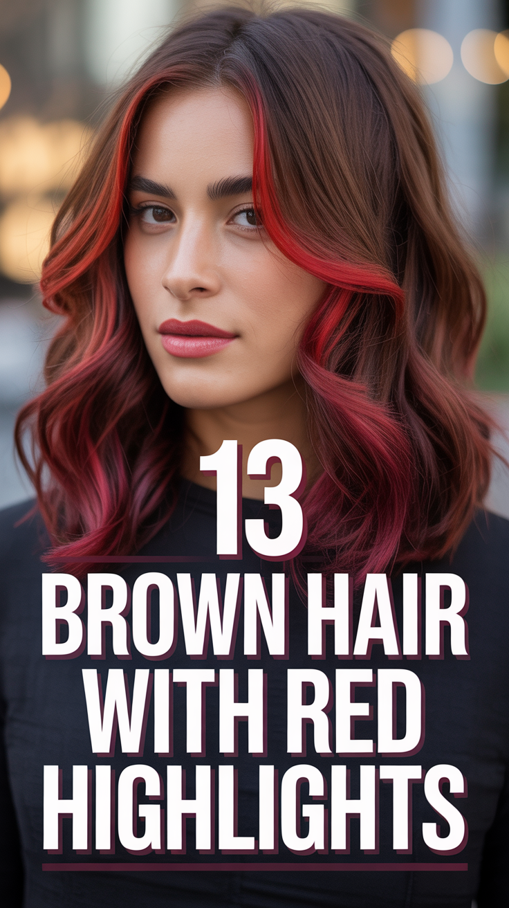 🔥 13 Brown Hair With Red Highlights