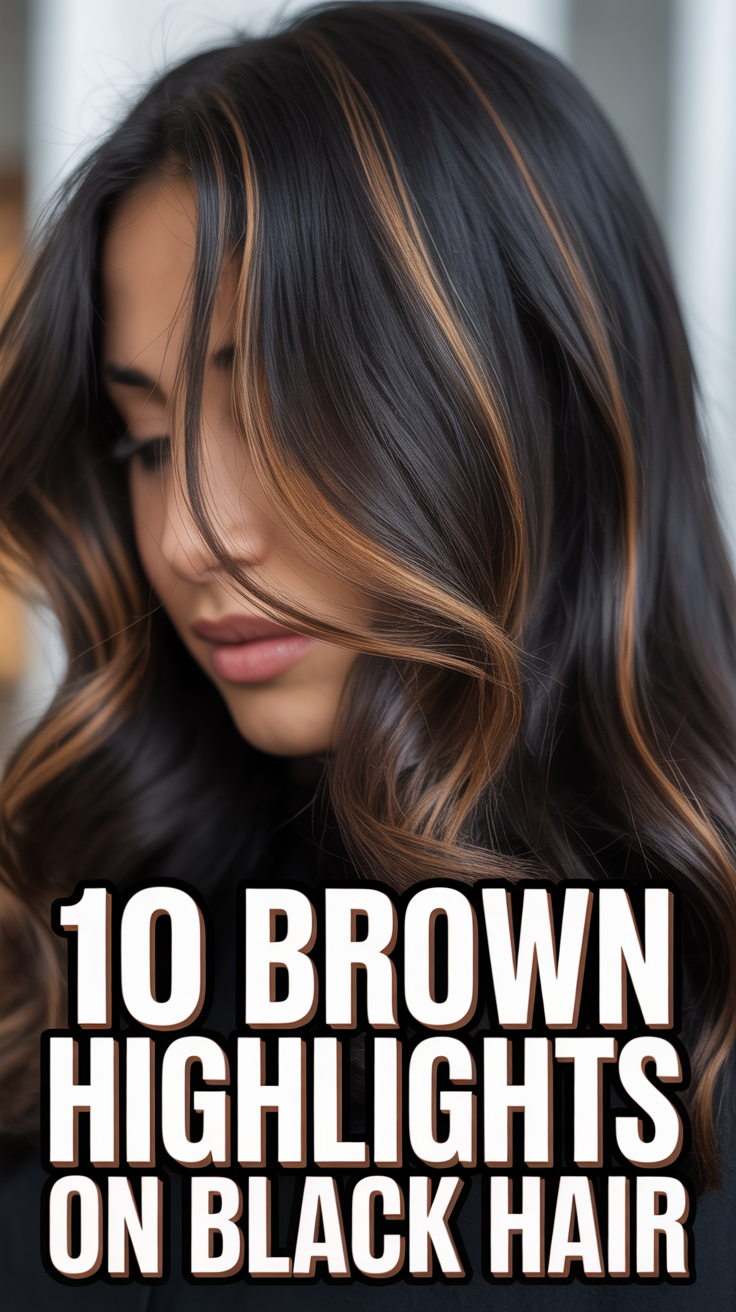 🌰 10 Brown Highlights On Black Hair