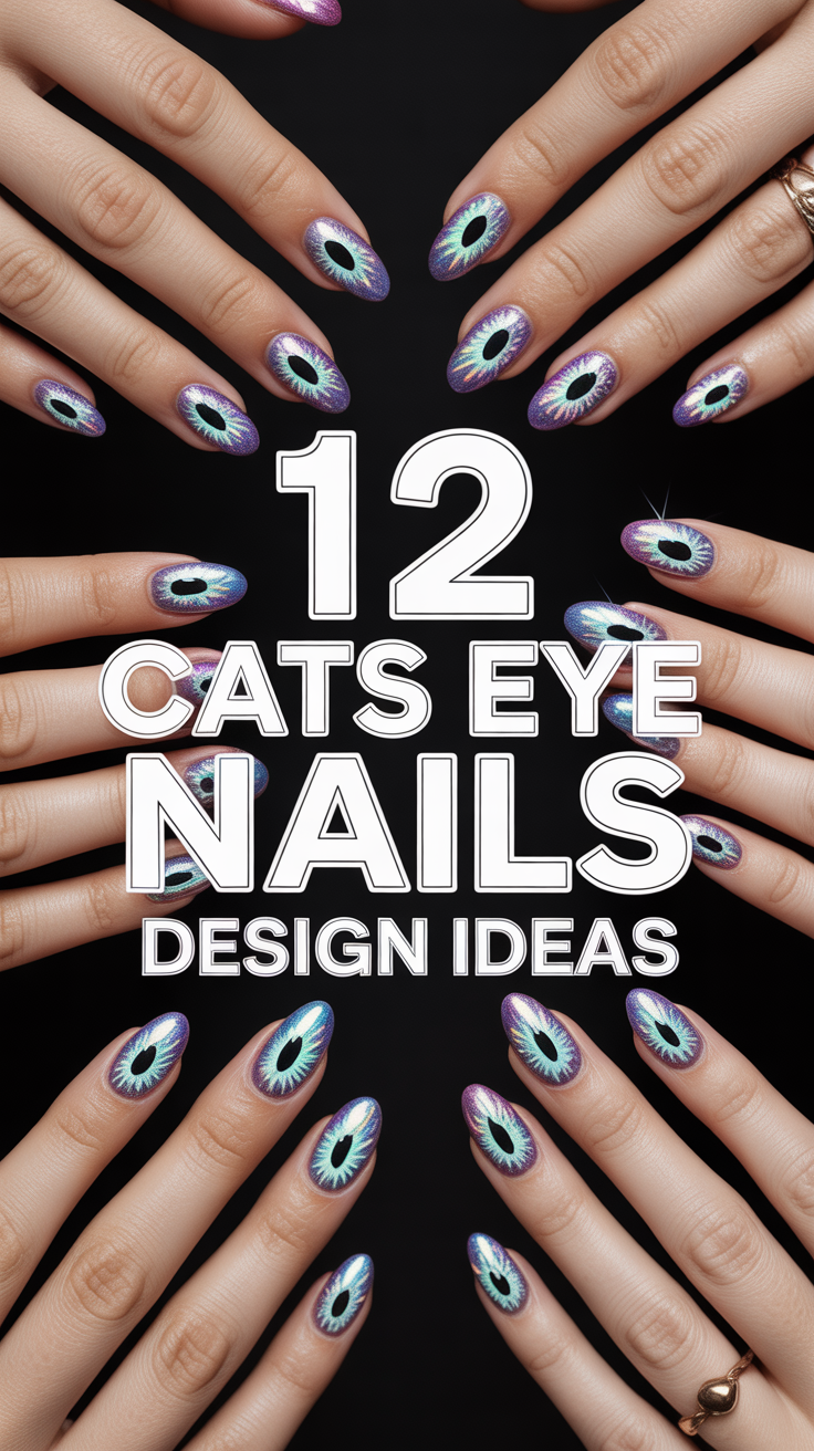 ✨ 12 Cats Eye Nails Design Ideas