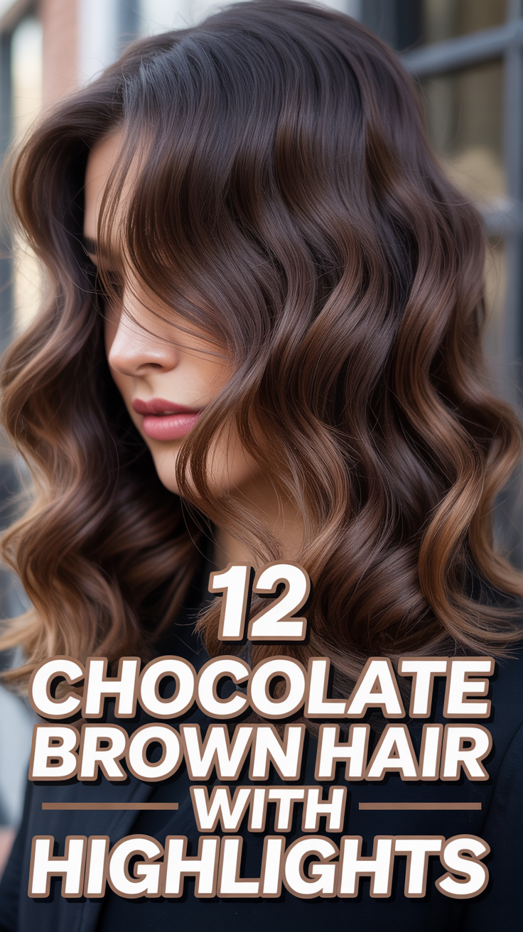 🍫 12 Chocolate Brown Hair With Highlights