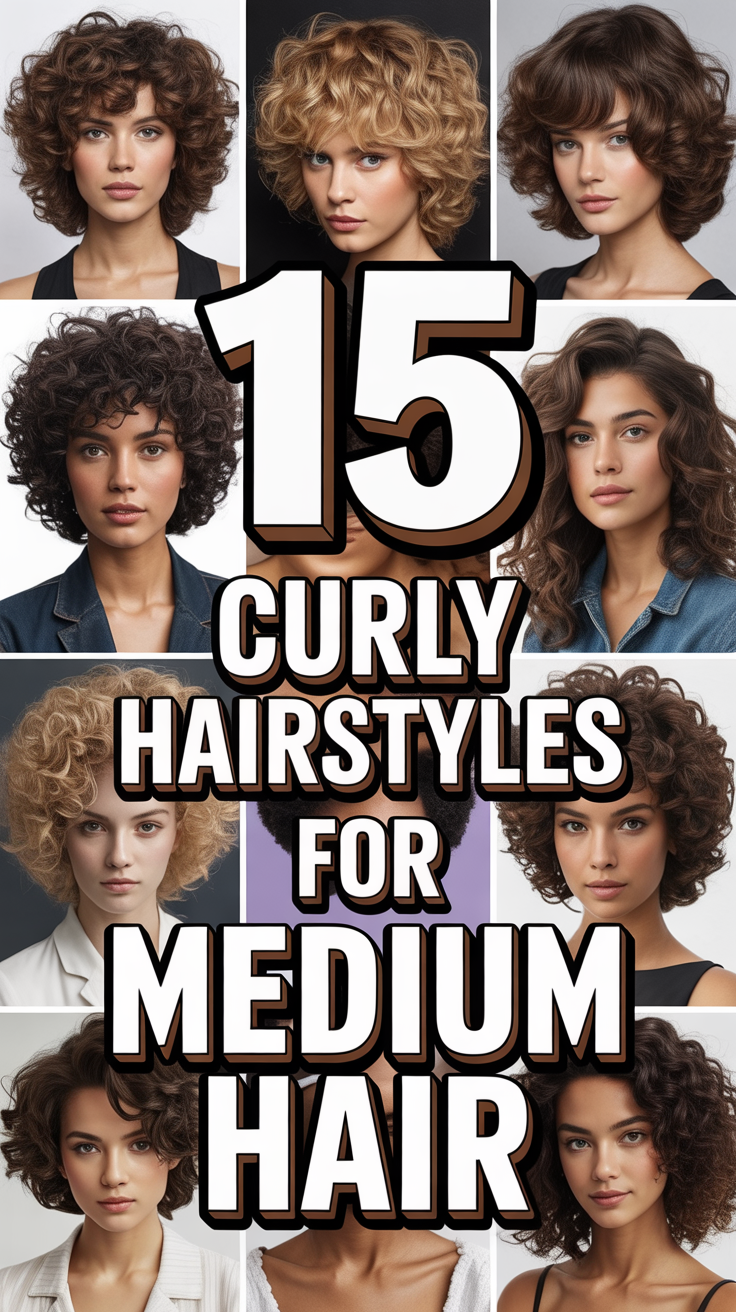 🌀 15 Curly Hairstyles For Medium Hair