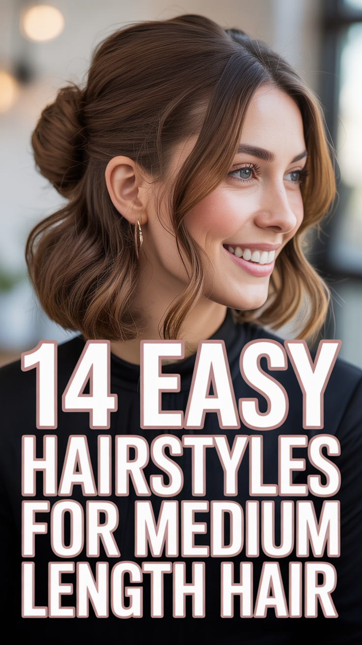 💇 14 Easy Hairstyles For Medium Length Hair