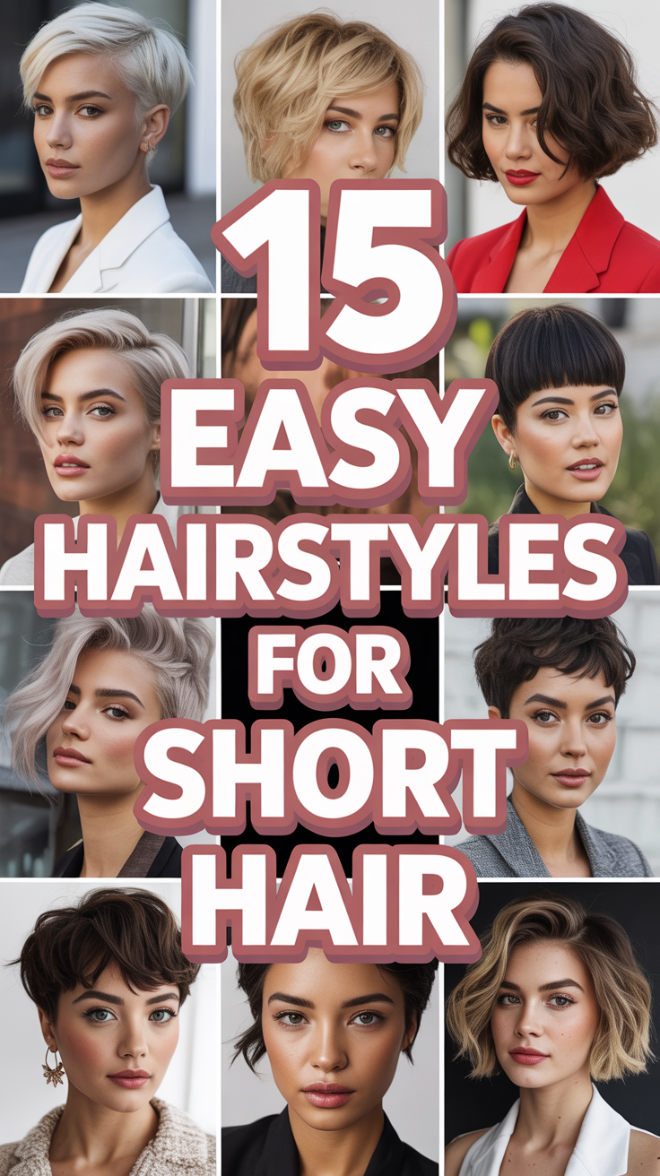 💇‍♀️ 15 Easy Hairstyles For Short Hair