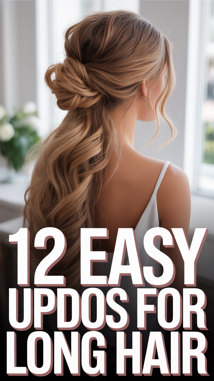 🎀 12 Easy Updos For Long Hair