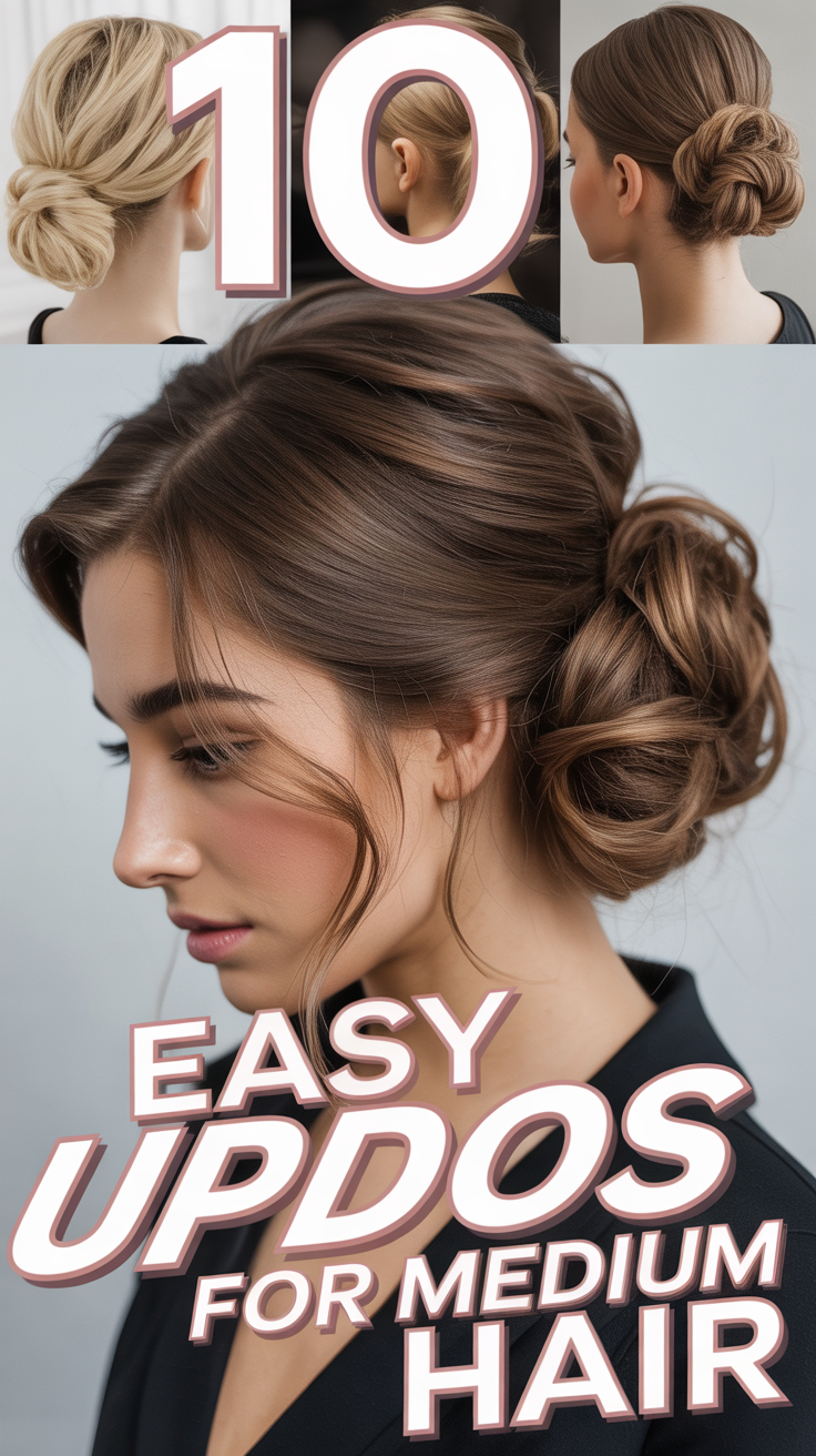 💇‍♀️ 10 Easy Updos For Medium Hair