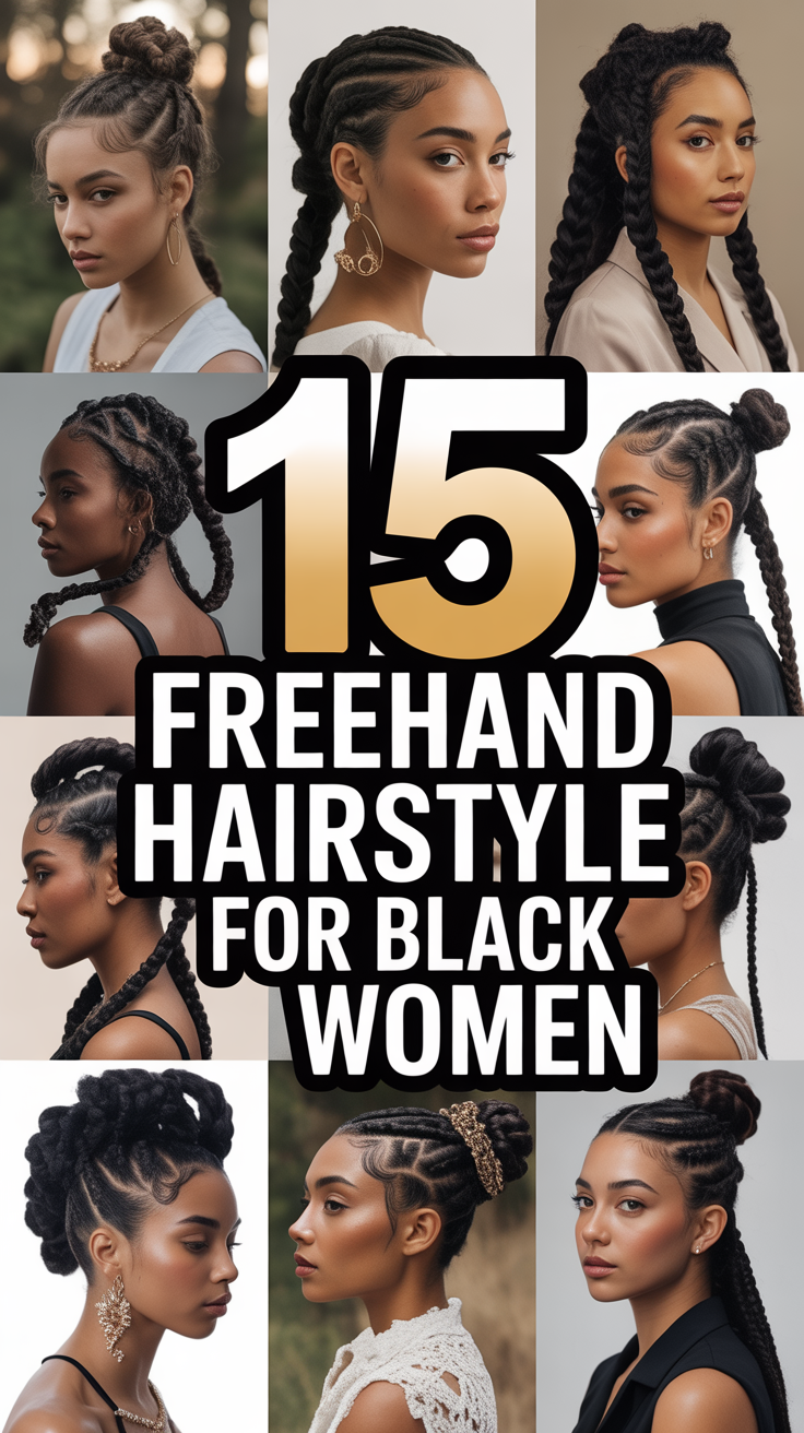 💇🏾‍♀️ 15 Freehand Hairstyle For Black Women