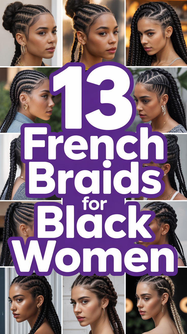 👑 13 French Braids For Black Women