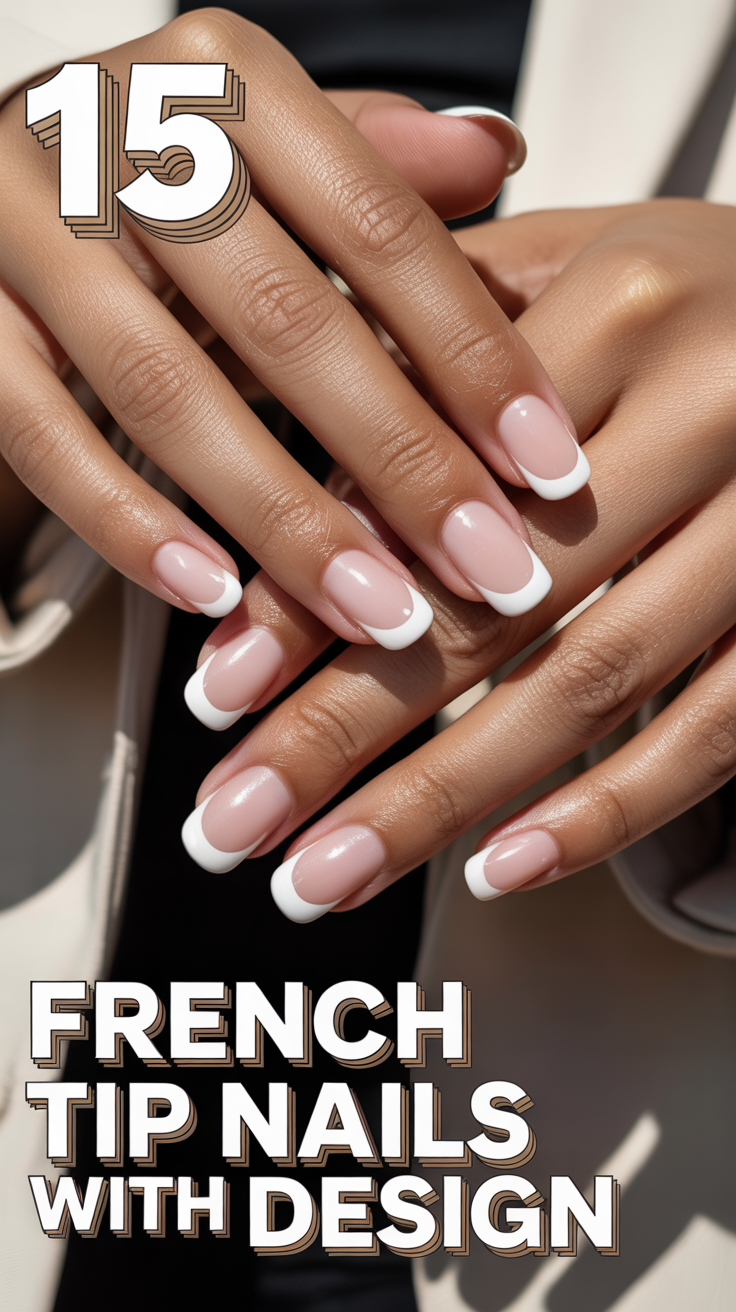 💅 15 French Tip Nails With Design