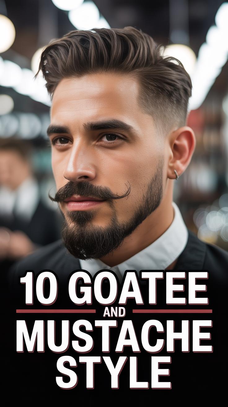 🧔 10 Goatee And Mustache Style