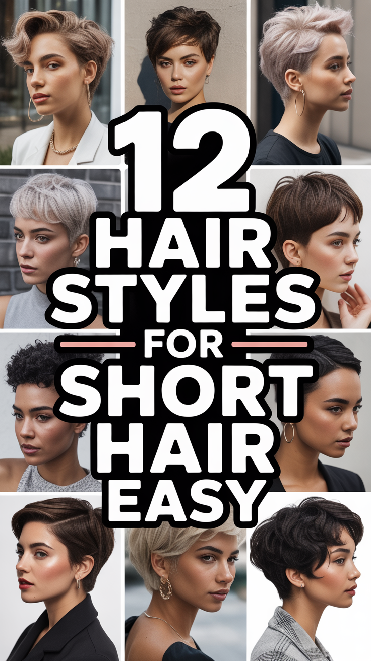 💇‍♀️ 12 Hair Styles For Short Hair Easy