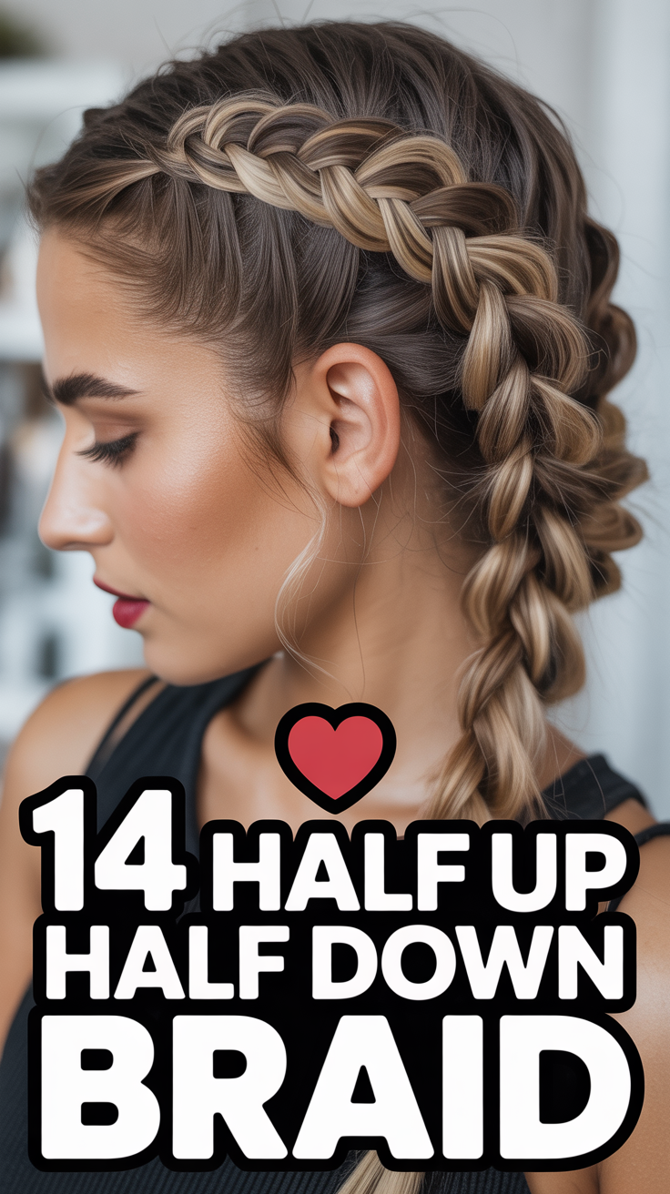 🪢 14 Half Up Half Down Braid