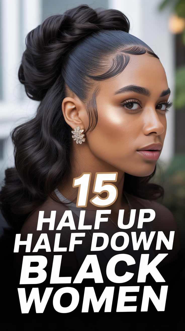 👑 15 Half Up Half Down Hair Black Women