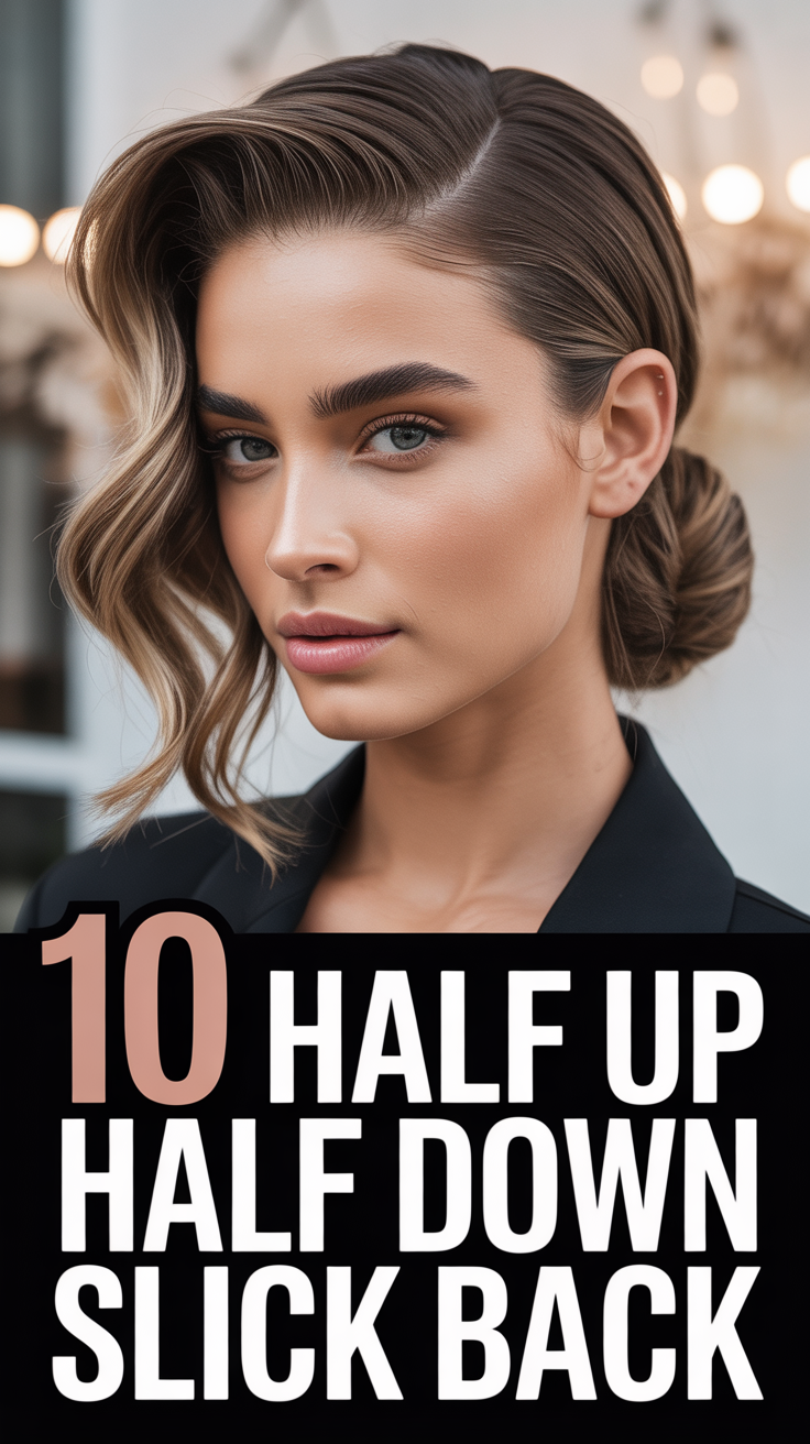 ✨ 10 Half Up Half Down Slick Back