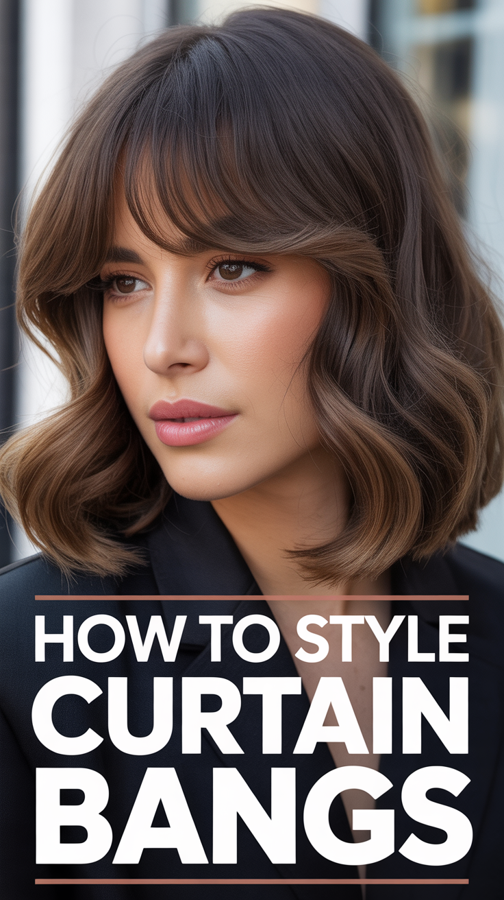 ✨ How To Style Curtain Bangs