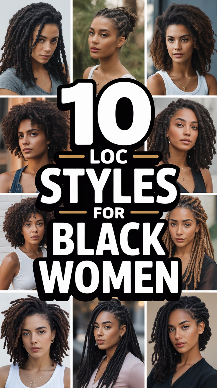 🦵 10 Loc Styles For Black Women