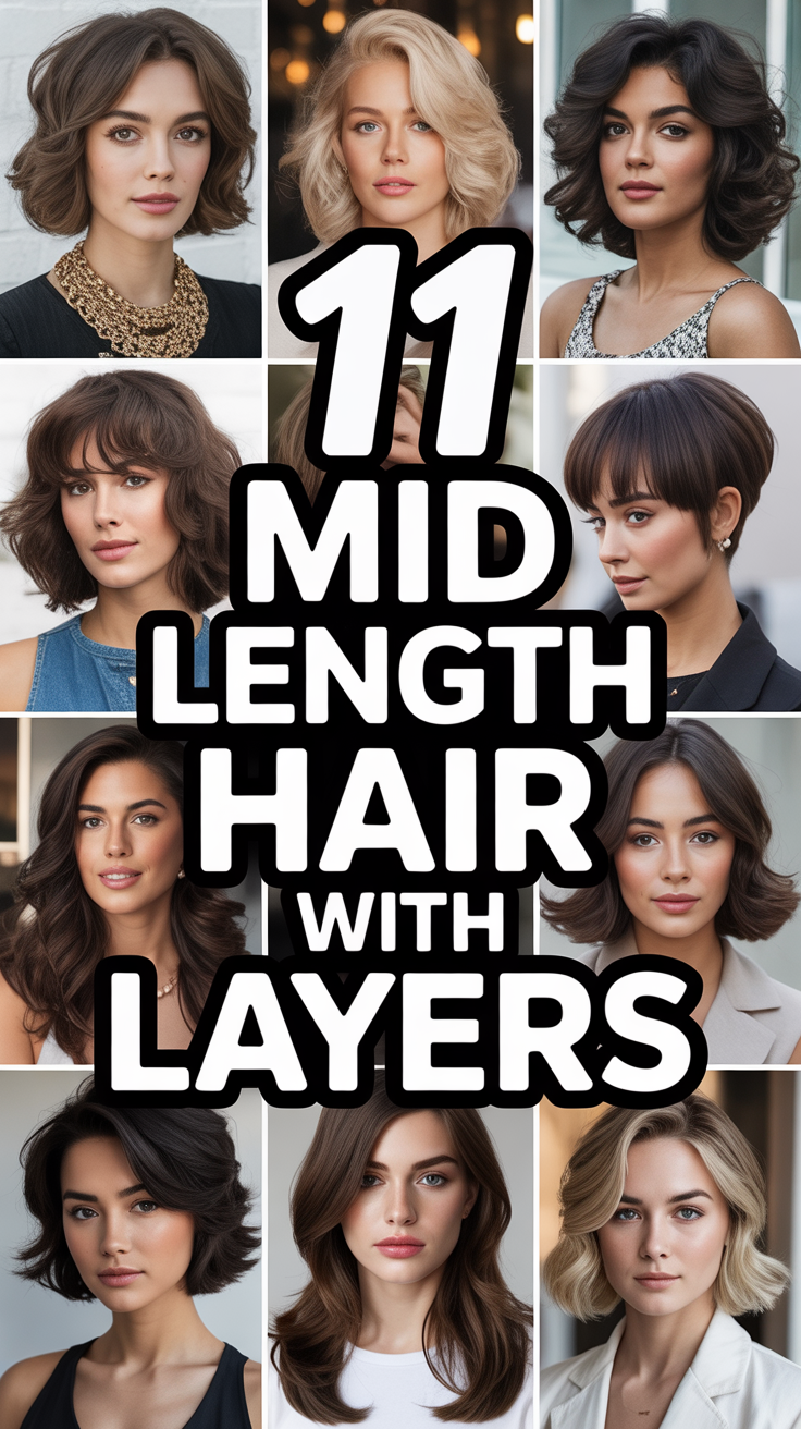 💇‍♀️ 11 Mid Length Hair With Layers