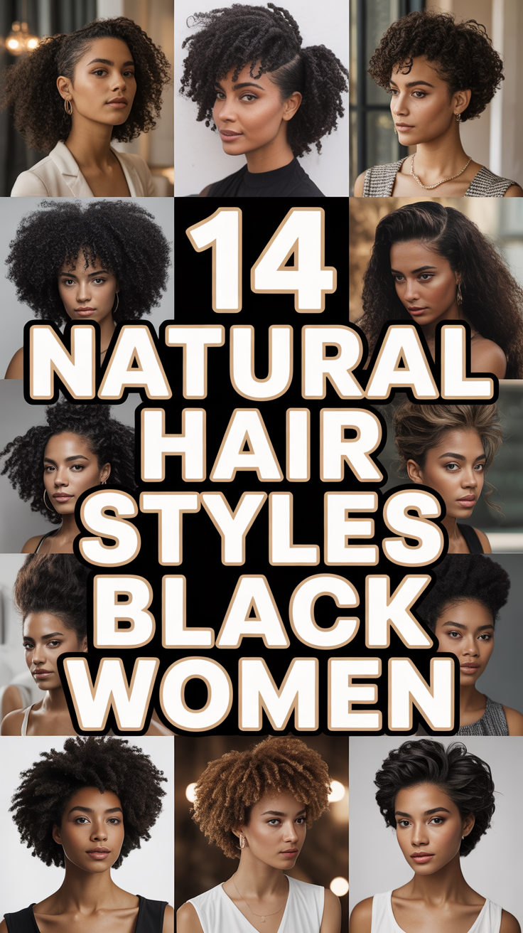 ✨ 14 Natural Hair Styles Black Women