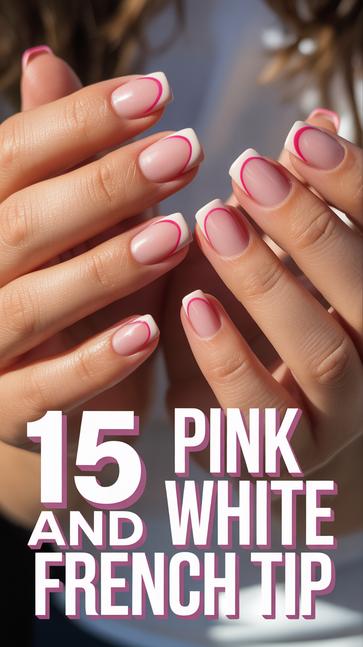 💅 15 Pink And White French Tip