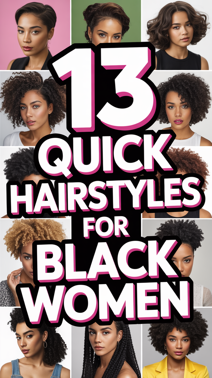 👩‍♀️ 13 Quick Hairstyles For Black Women