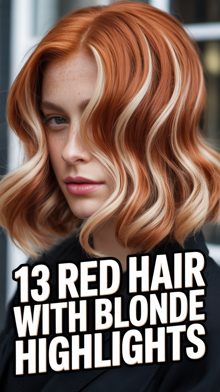 🔥 13 Red Hair With Blonde Highlights