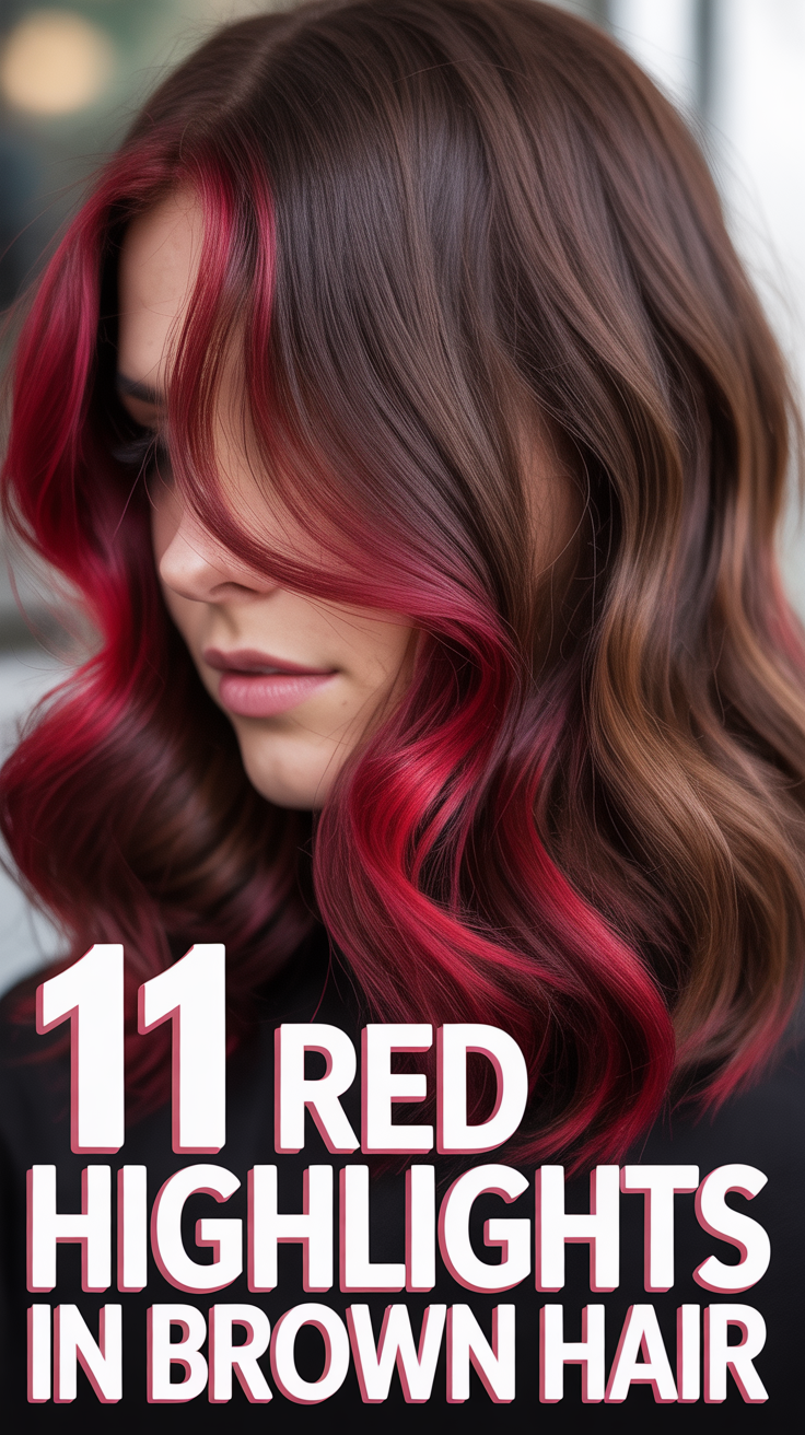 🔥 11 Red Highlights In Brown Hair