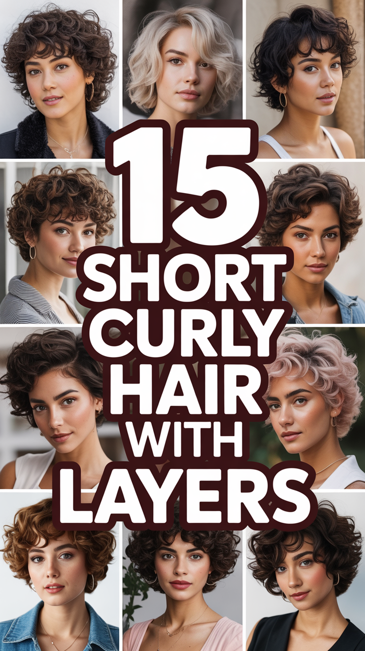 💇‍♀️ 15 Short Curly Hair With Layers