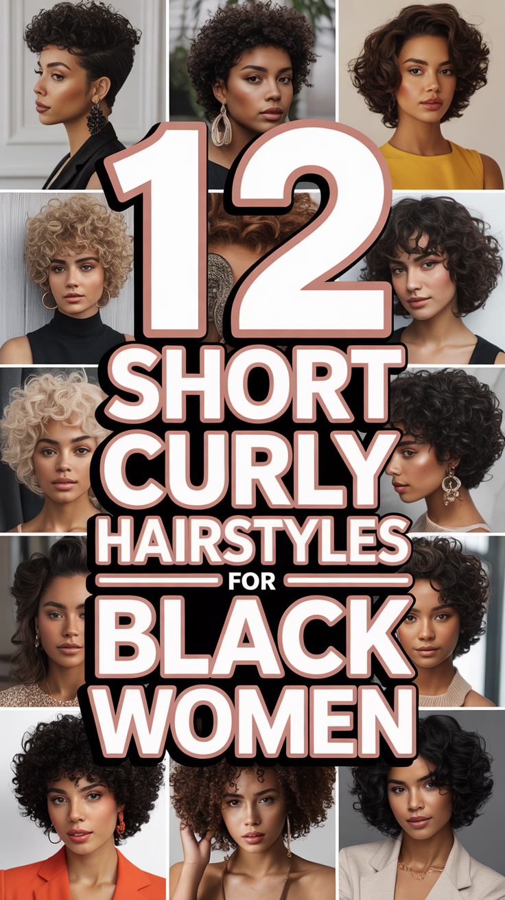 🌀 12 Short Curly Hairstyles For Black Women