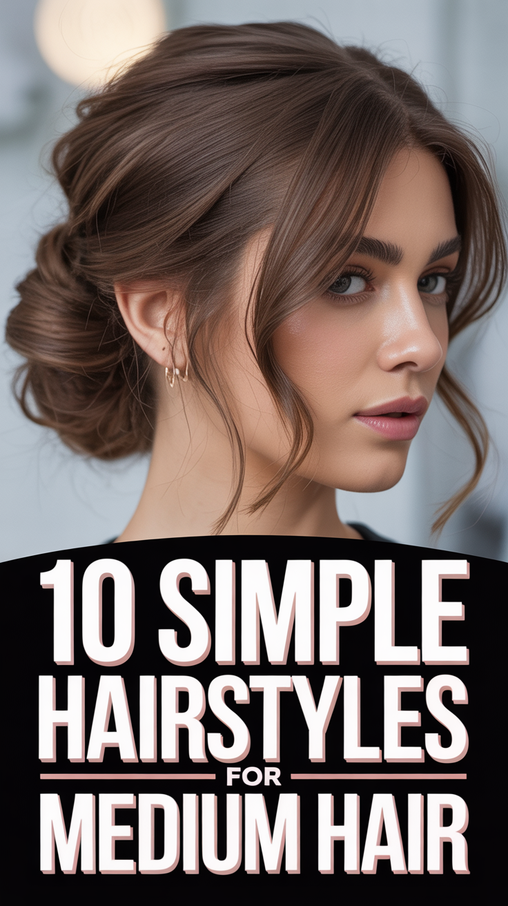 💇‍♀️ 10 Simple Hairstyles For Medium Hair