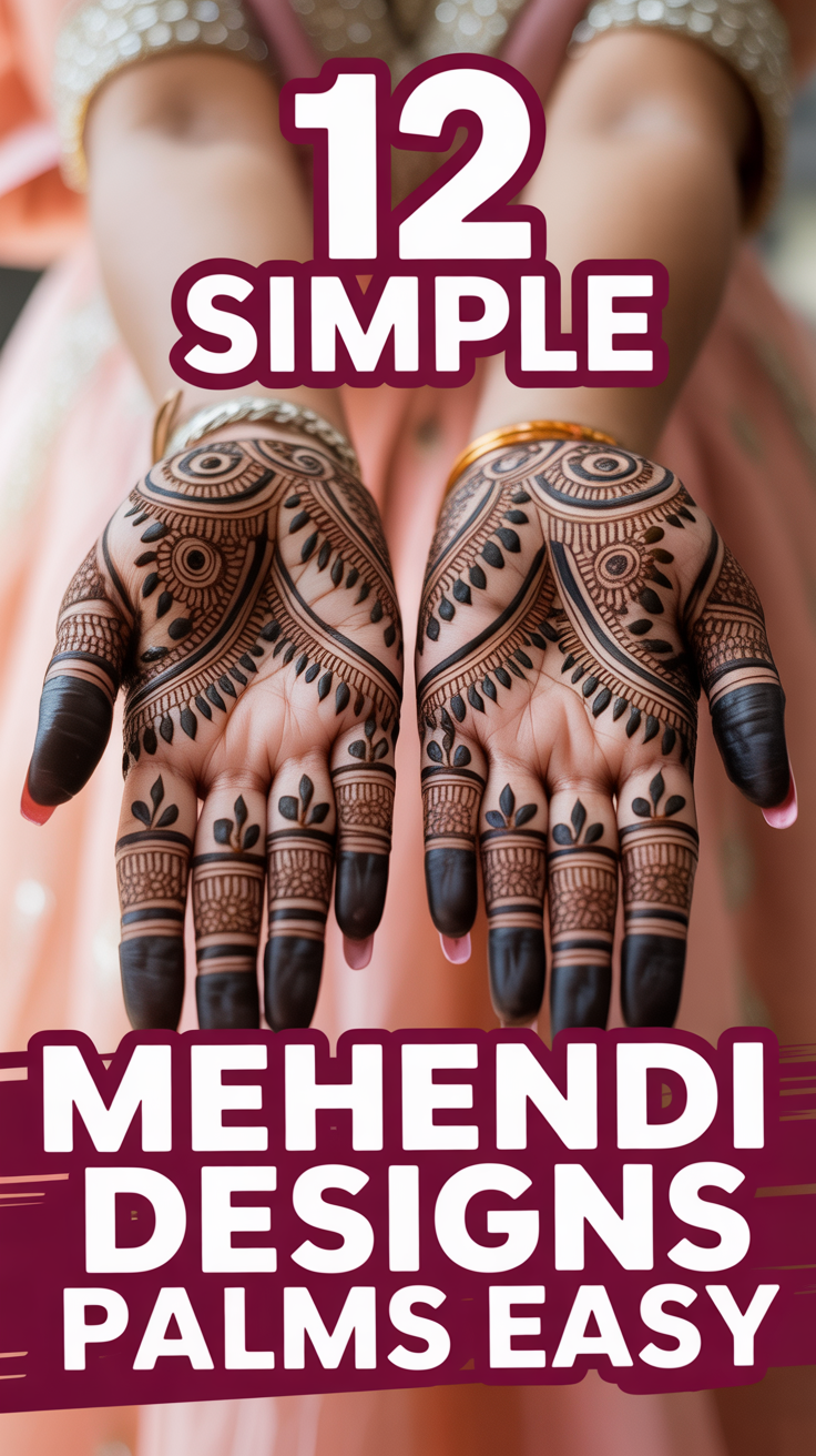 🌺 12 Simple Mehendi Designs Palms Easy