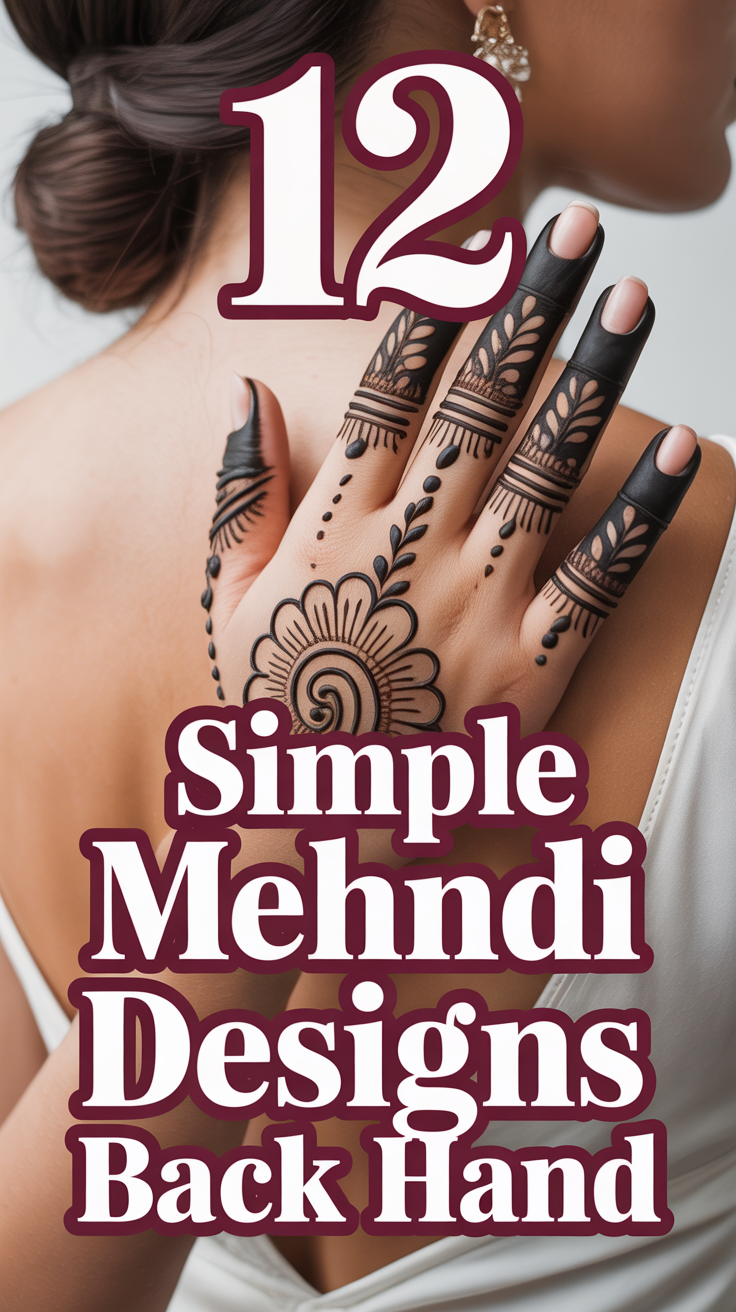 ✨ 12 Simple Mehndi Designs Back Hand