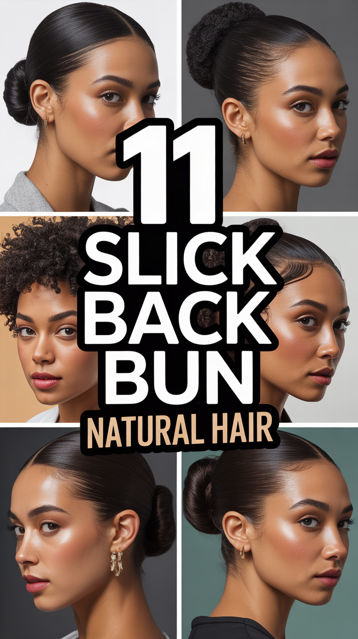 💃 11 Slick Back Bun Natural Hair