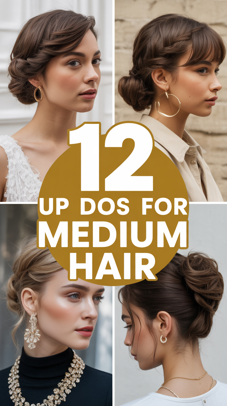 💇 12 Up Dos For Medium Hair