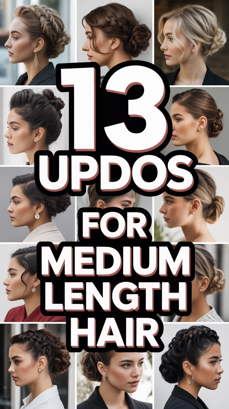 👩 13 Updos For Medium Length Hair