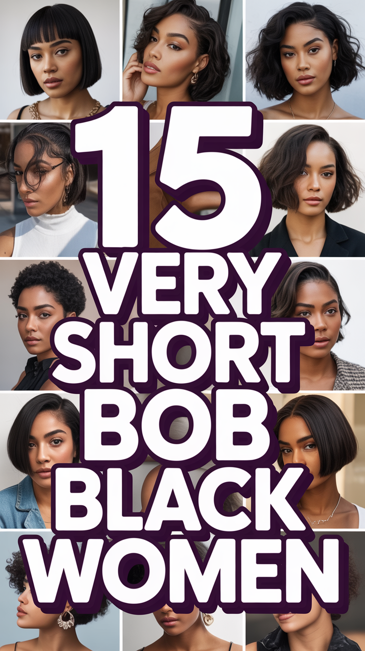 💇🏾 15 Very Short Bob Black Women