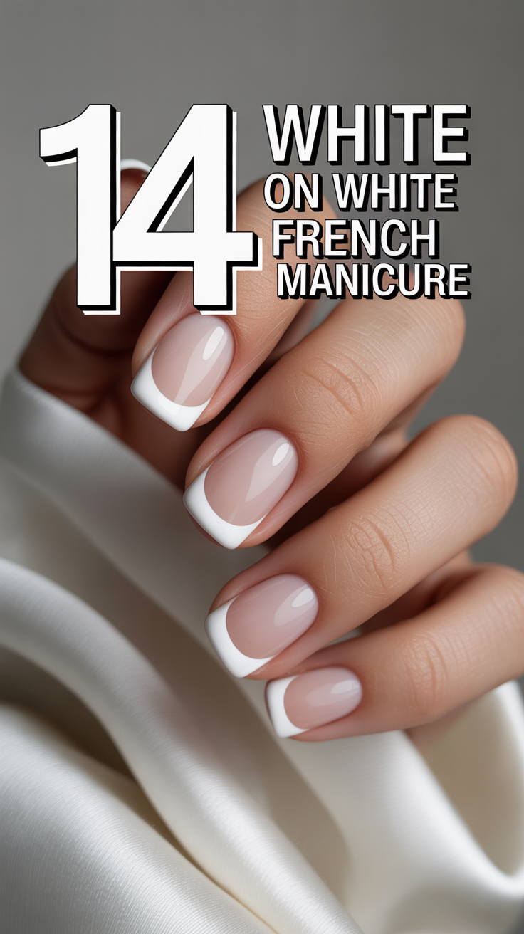 💅 14 White On White French Manicure