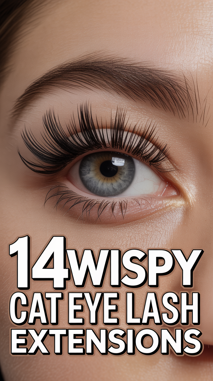 👀 14 Wispy Cat Eye Lash Extensions