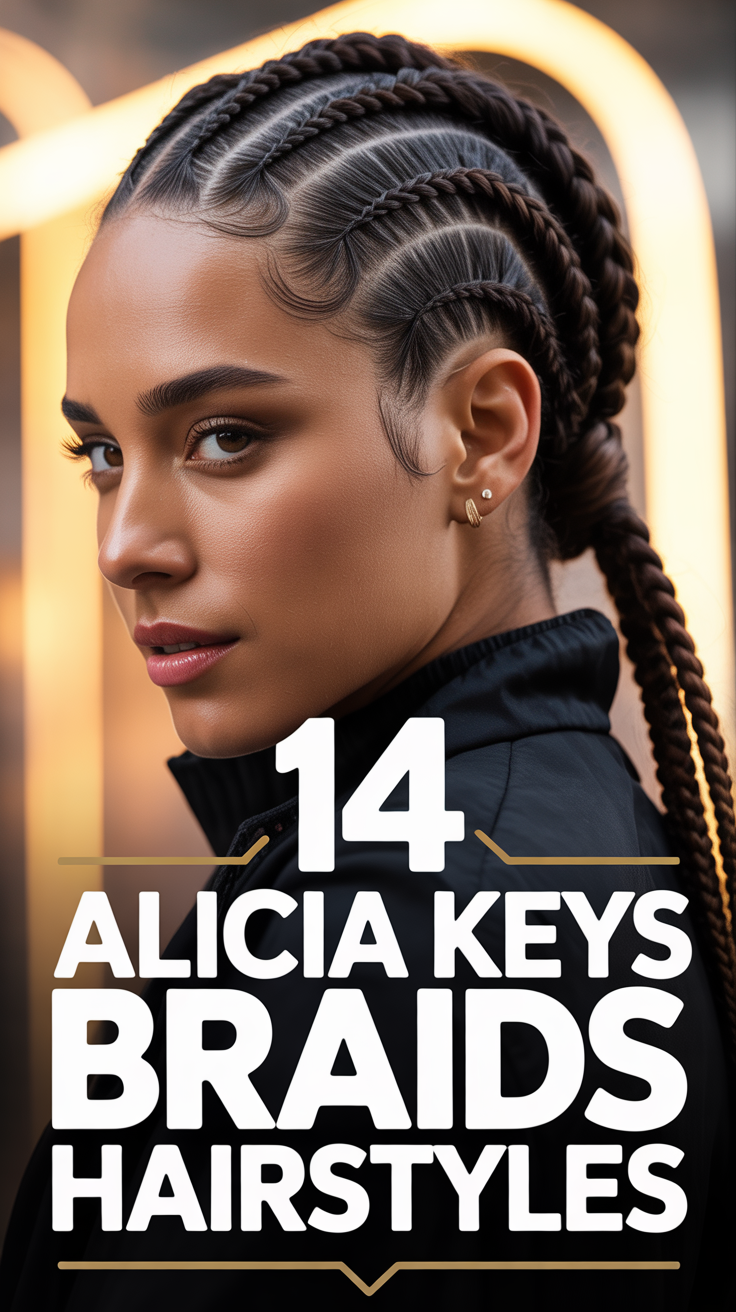 👑 14 Alicia Keys Braids Hairstyles