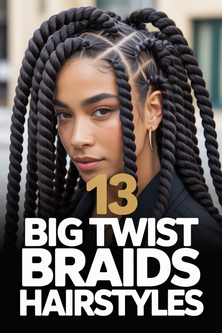 ✨ 13 Big Twist Braids Hairstyles