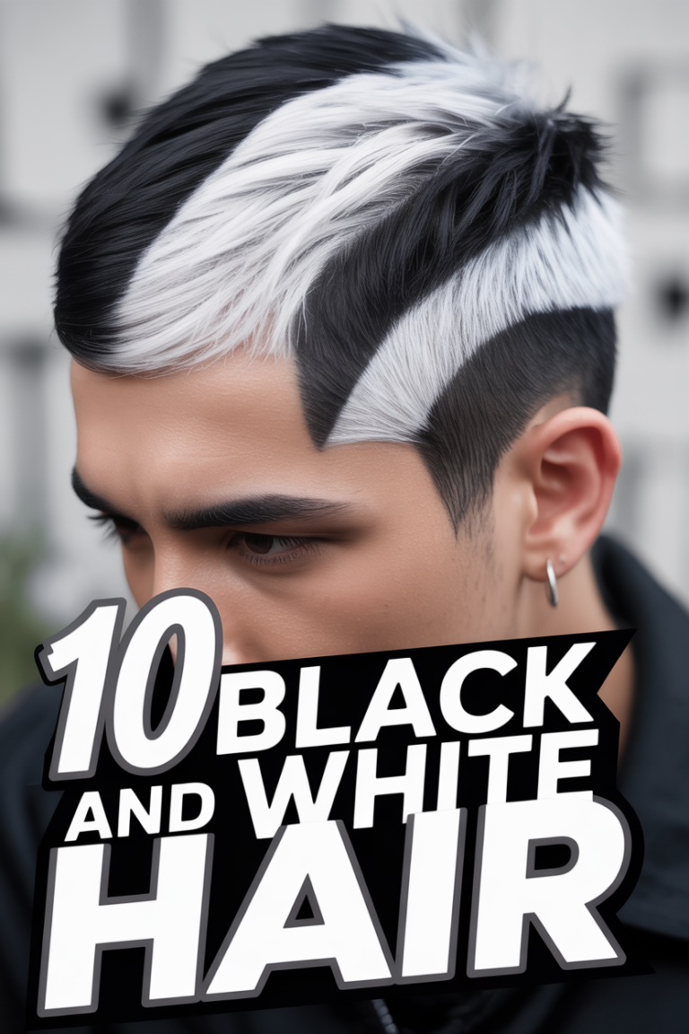 🖤 10 Black And White Hair