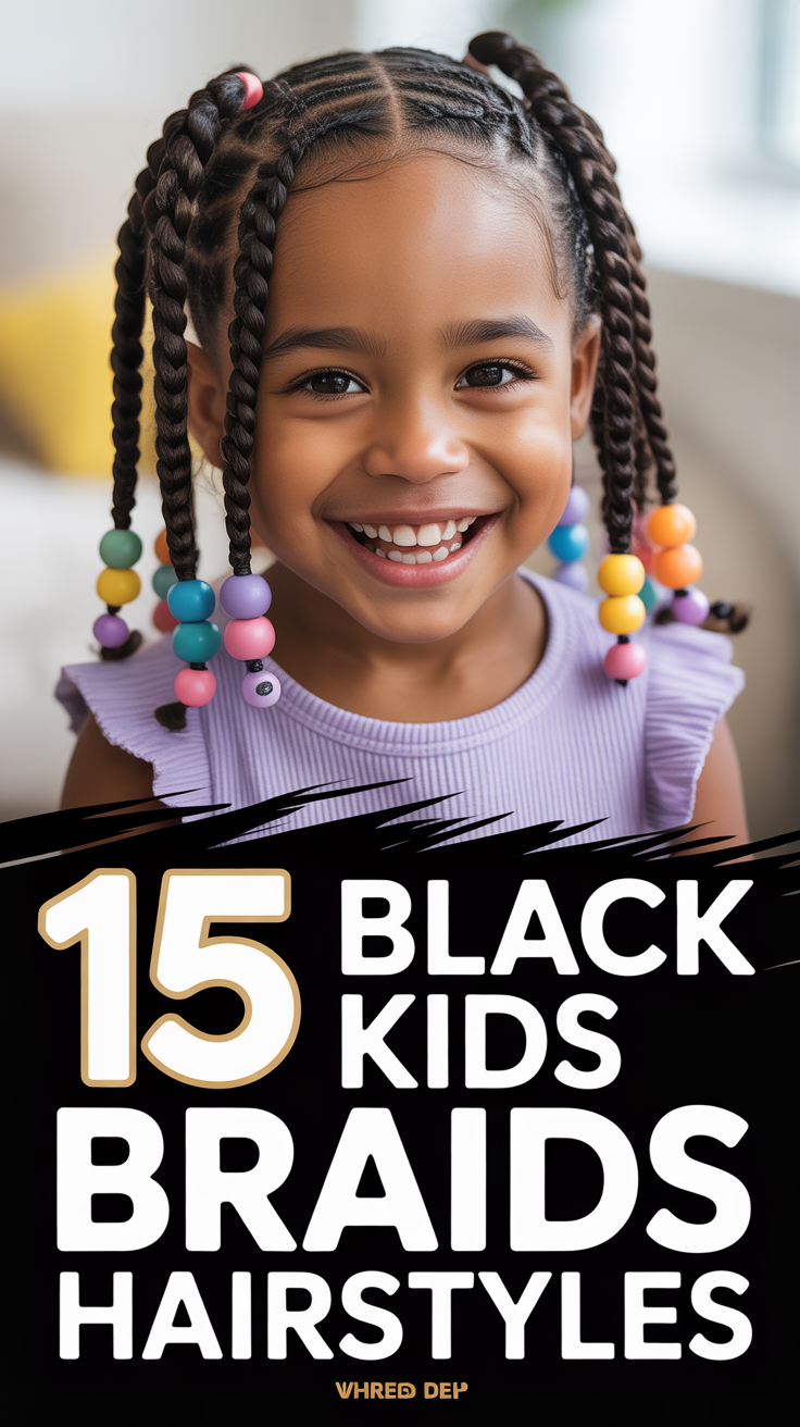 👧🏾 15 Black Kids Braids Hairstyles