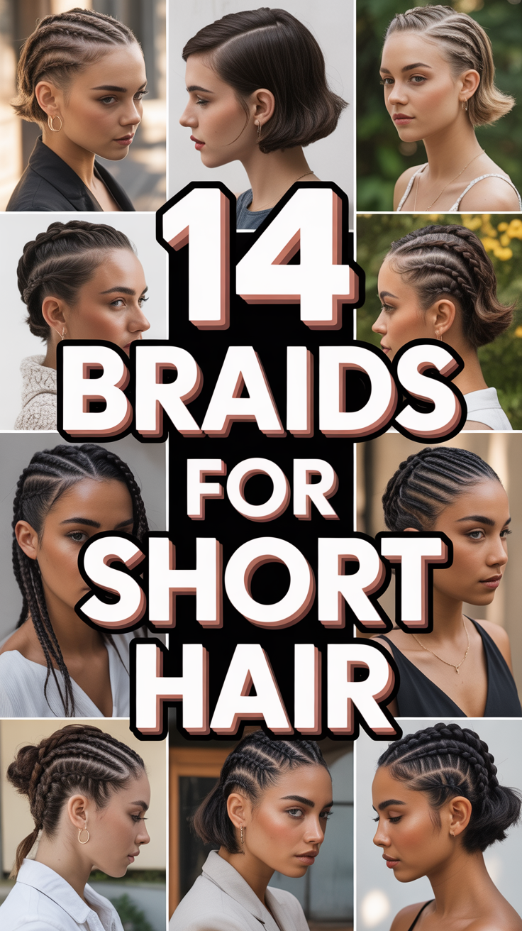 ✨ 14 Braids For Short Hair