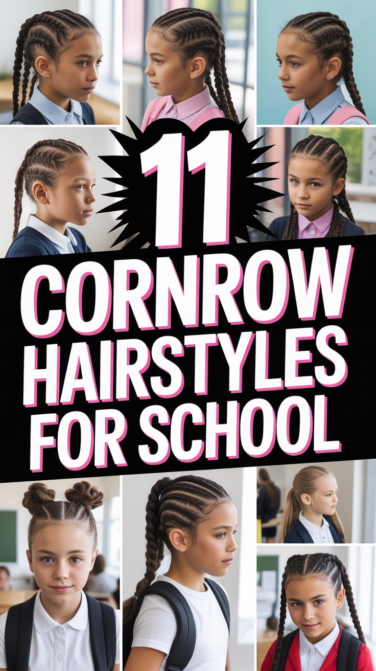 💁‍♀️ 11 Cornrow Hairstyles For School