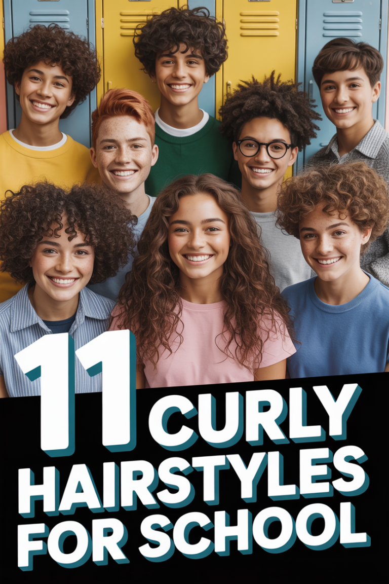 🌀 11 Curly Hairstyles For School
