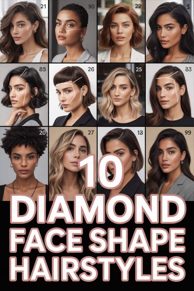✨ 10 Diamond Face Shape Hairstyles