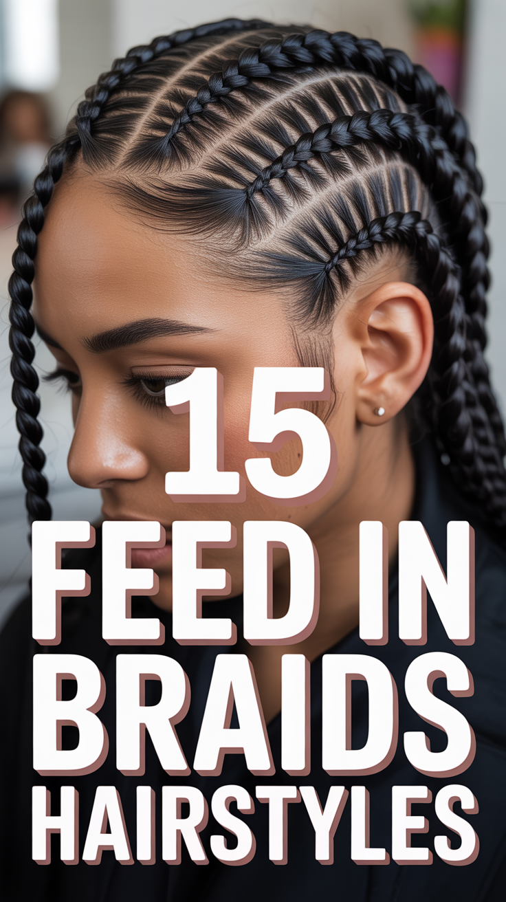 💁‍♀️ 15 Feed In Braids Hairstyles