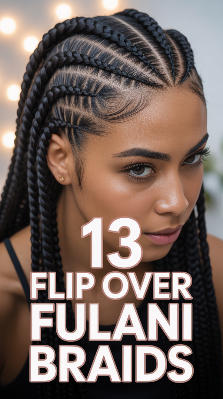 🪢 13 Flip Over Fulani Braids